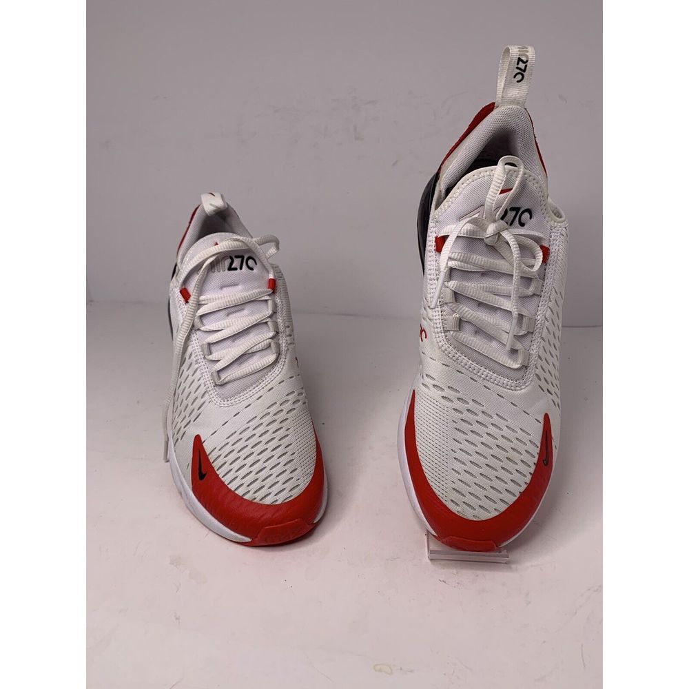 Nike Air Max 270 White University Red Black CJ0550-100 Men's 9 Running Shoes